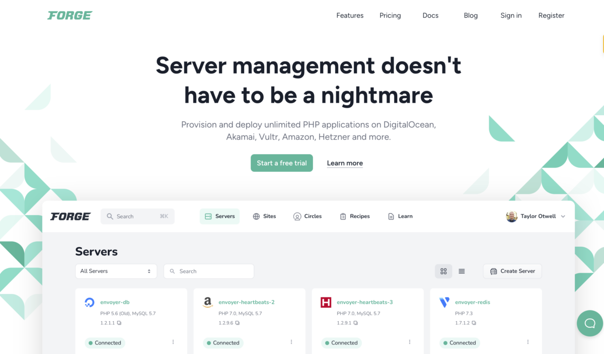 laravel forge